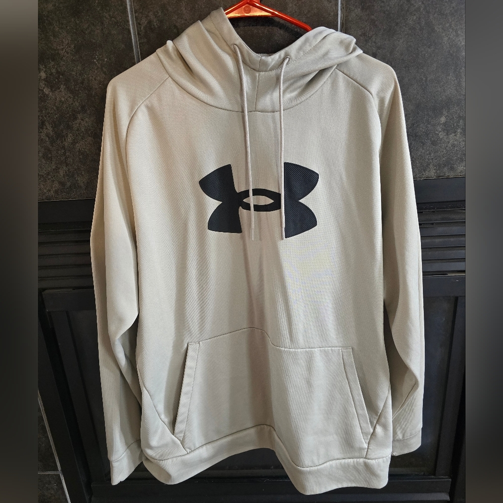 Under Armour Cream Hoodie with Black Logo
